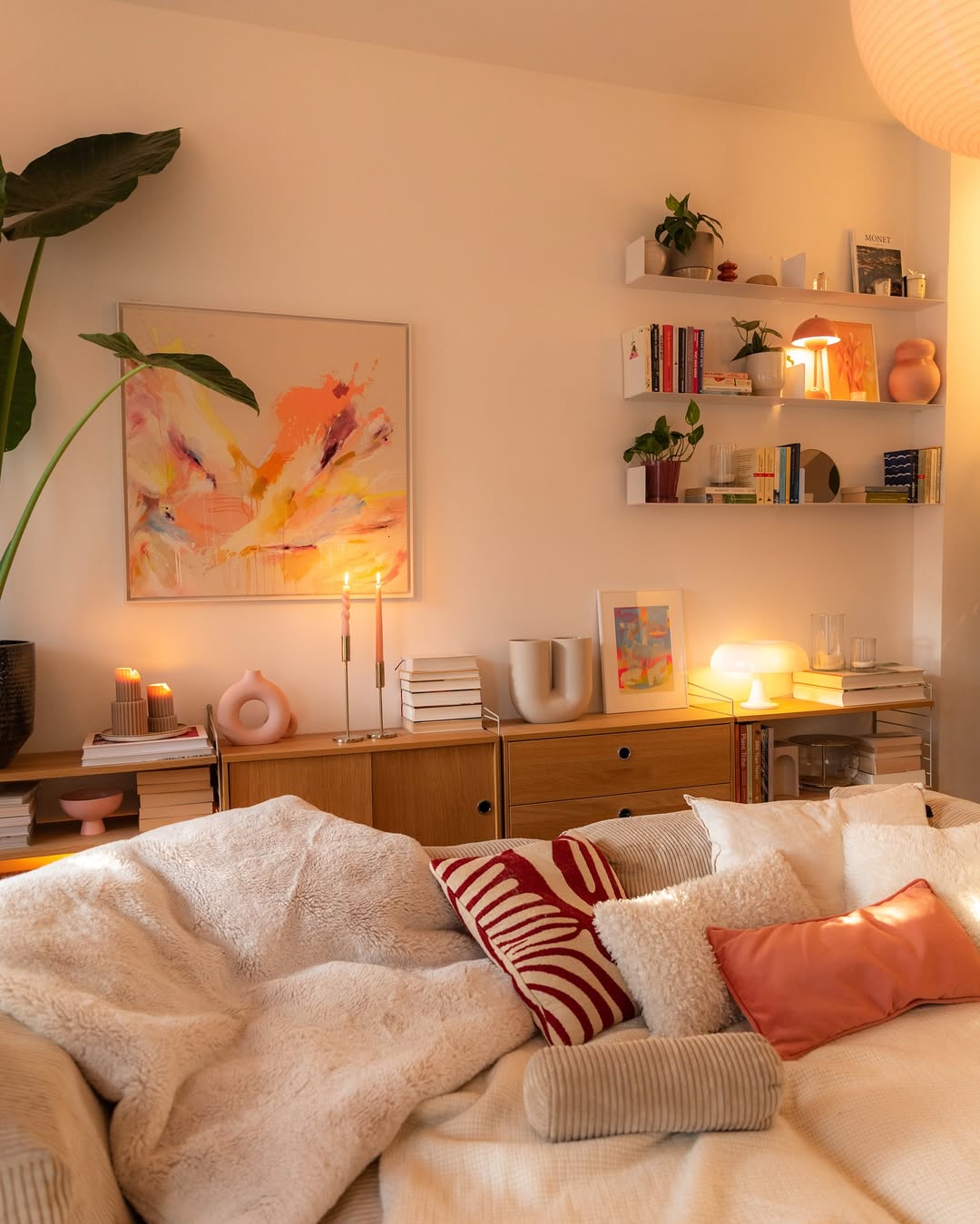 iluminação ideal para sala de estar aconchegante