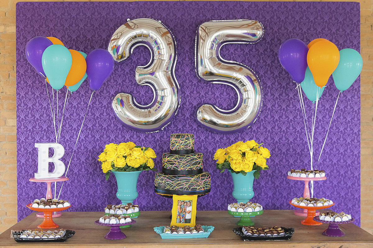 decoração aniversario 35 anos feminino barata