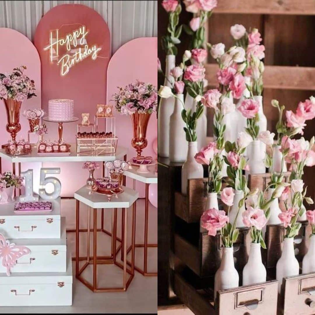 ideias decoração aniversário rosa para adultos