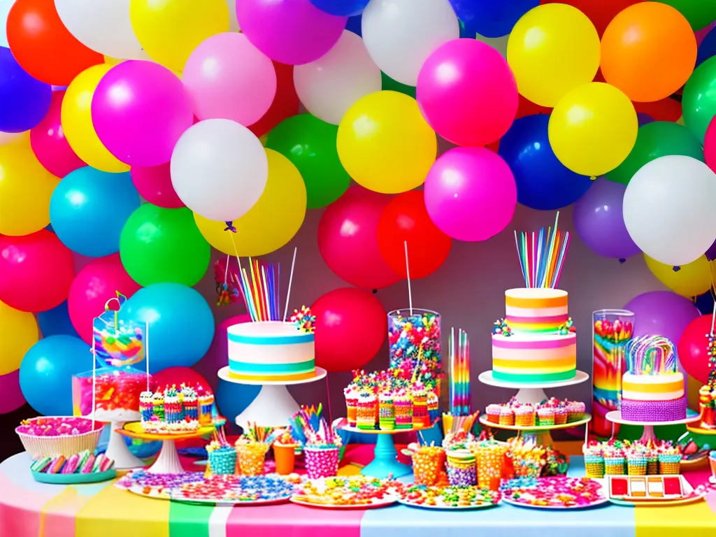 ideias de decoração arco íris para chá de bebê simples