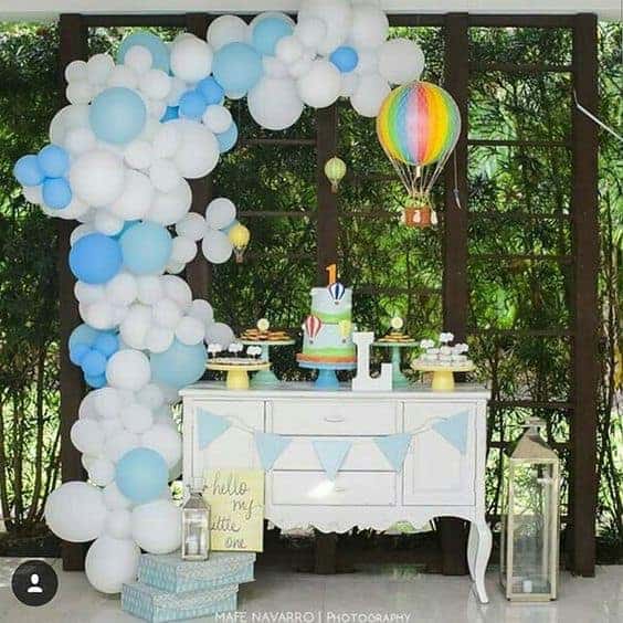 decoração arco iris cha de bebe