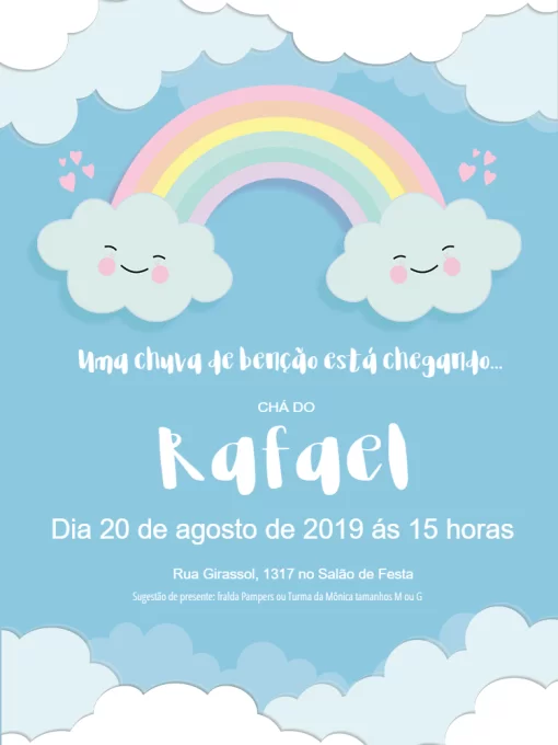 ideias de decoração arco íris para chá de bebê simples