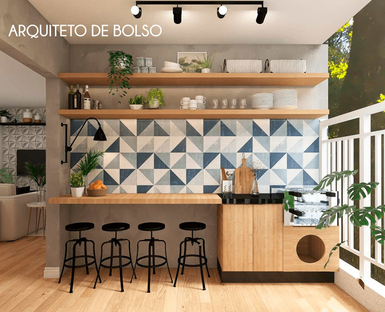 Móveis e Decoração Biofílica: Conectando sua Área Gourmet à Natureza