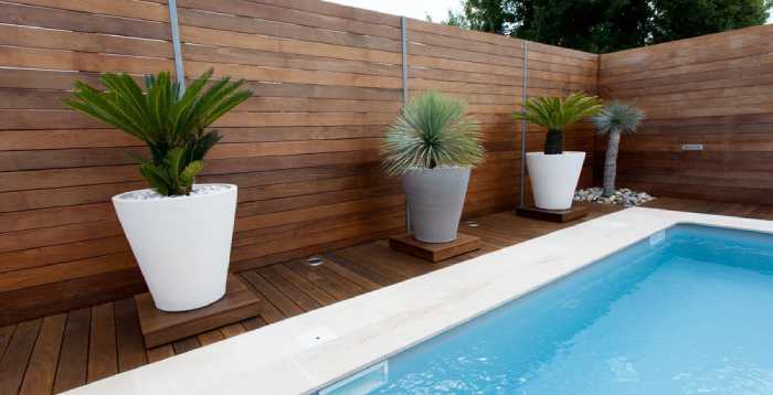 decoração area piscina