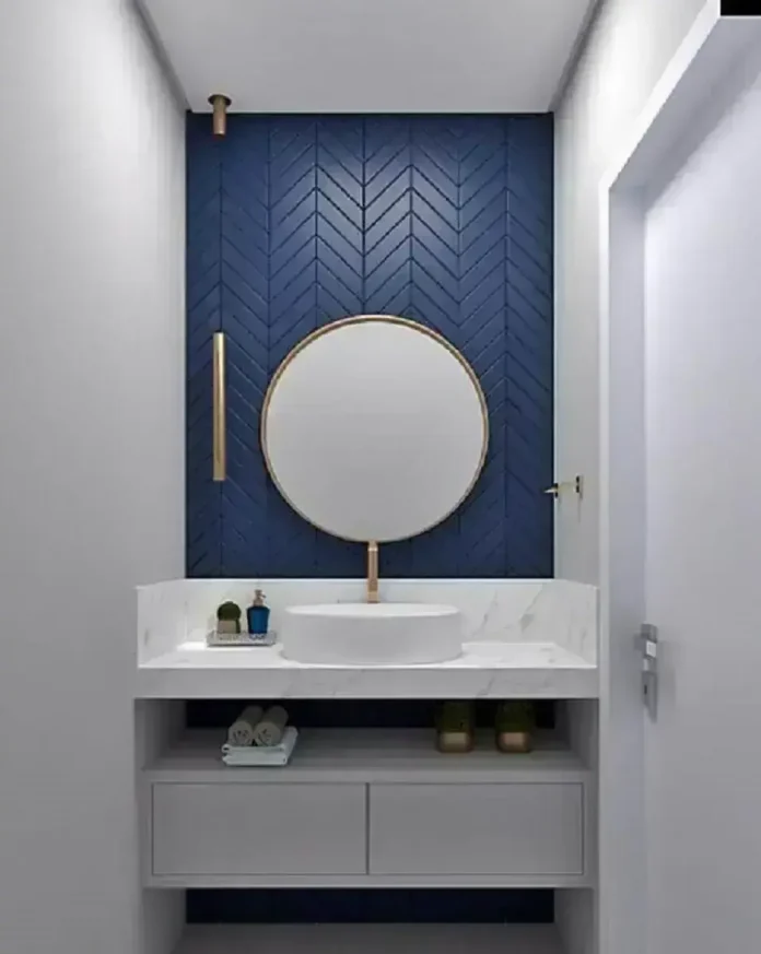 decoração azul e branco