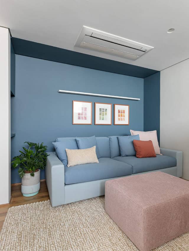 decoração azul e branco