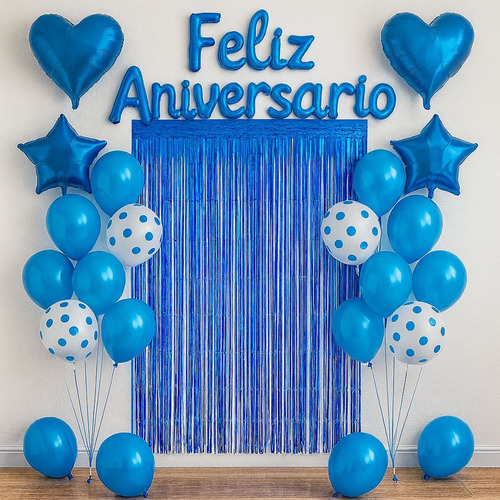 decoração azul e dourado