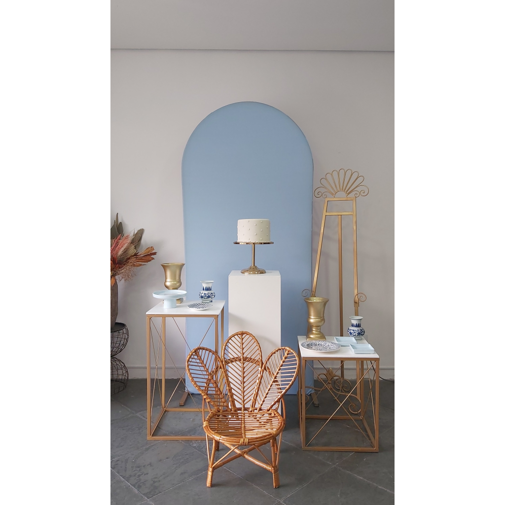 decoração azul e dourado