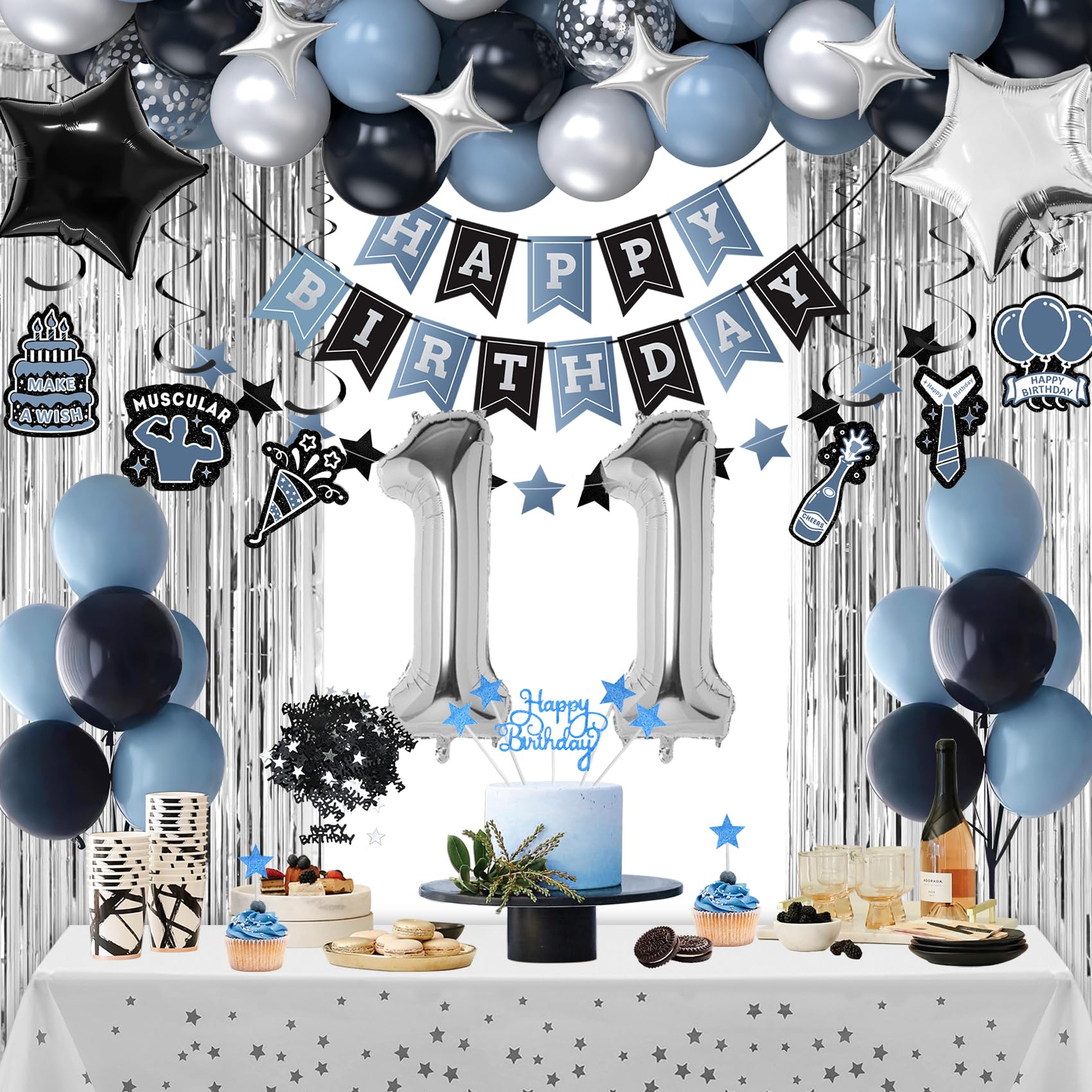 erros comuns decoração 15 anos azul e prata