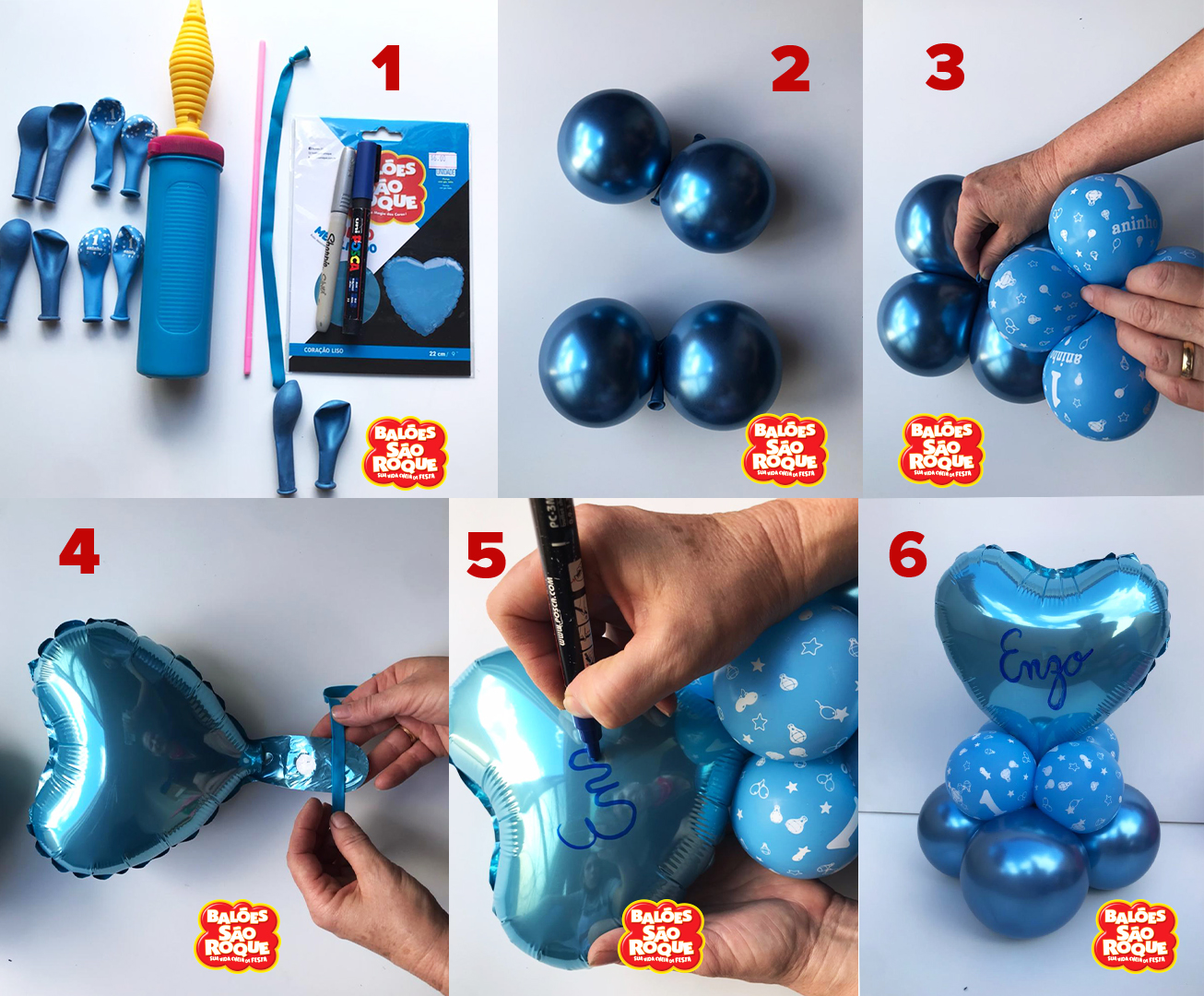 decoração azul simples