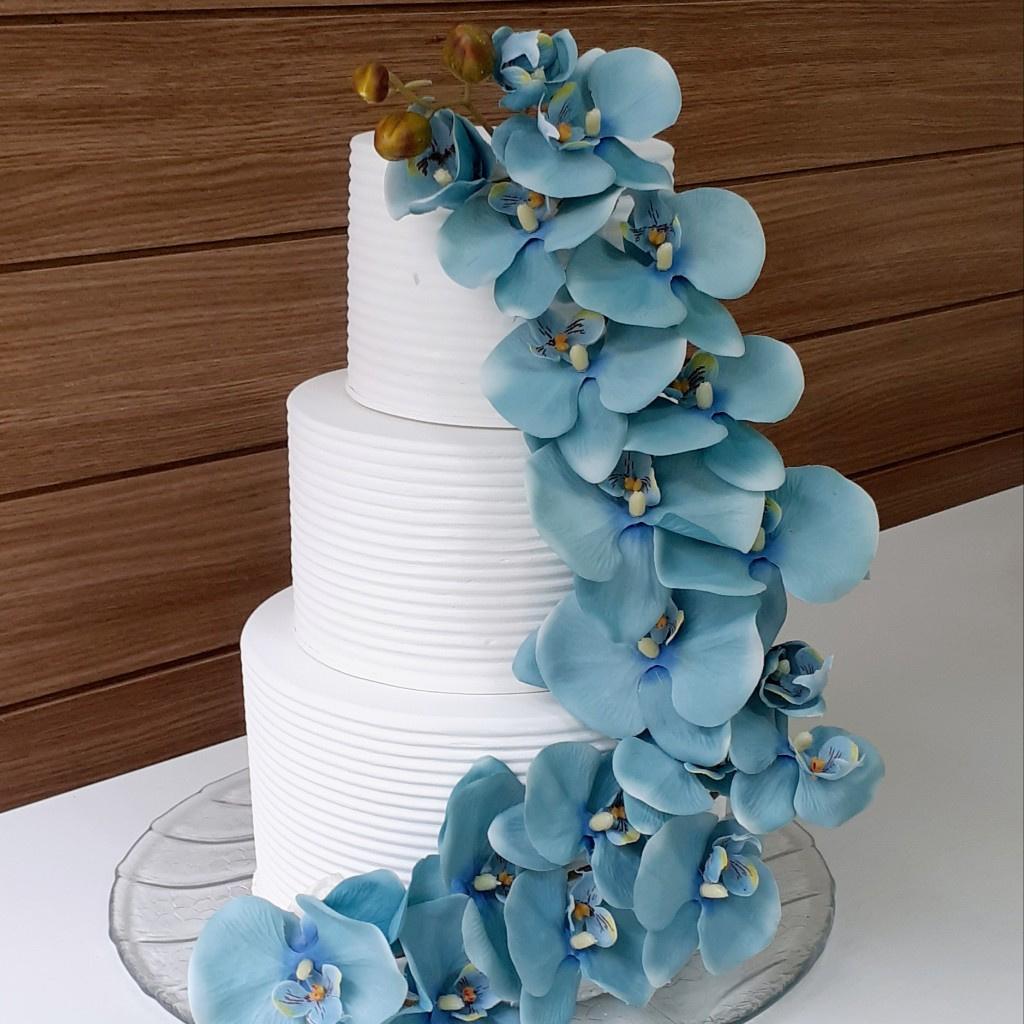 decoração azul simples