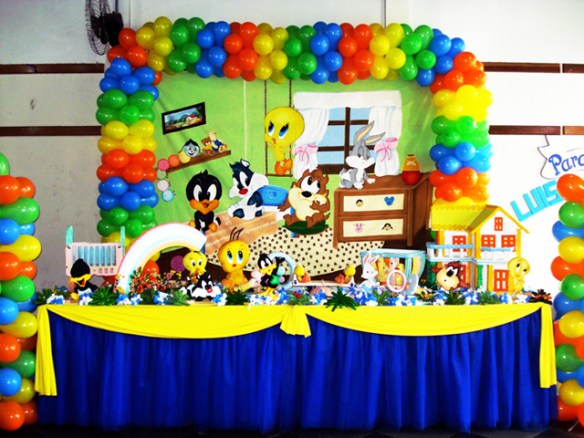 decoração baby looney tunes