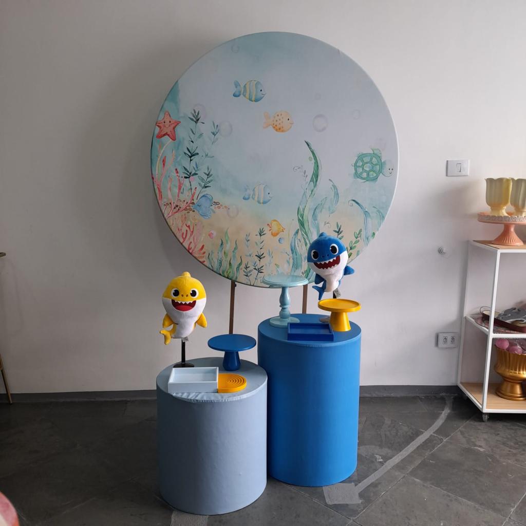 decoração baby shark azul