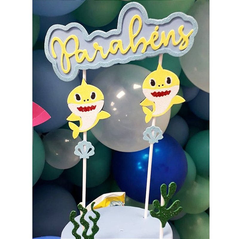 decoração baby shark azul vs rosa qual escolher