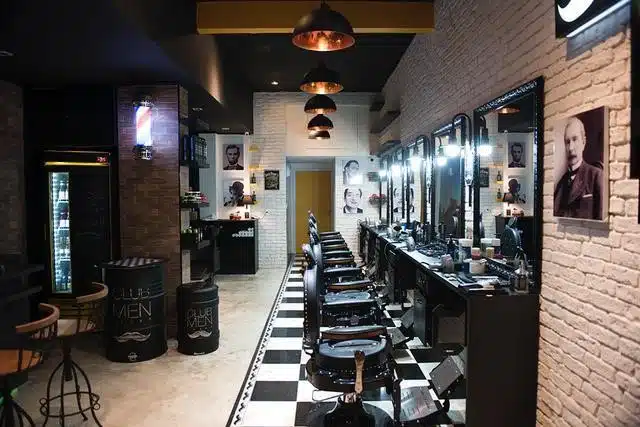 decoração barbearia moderna