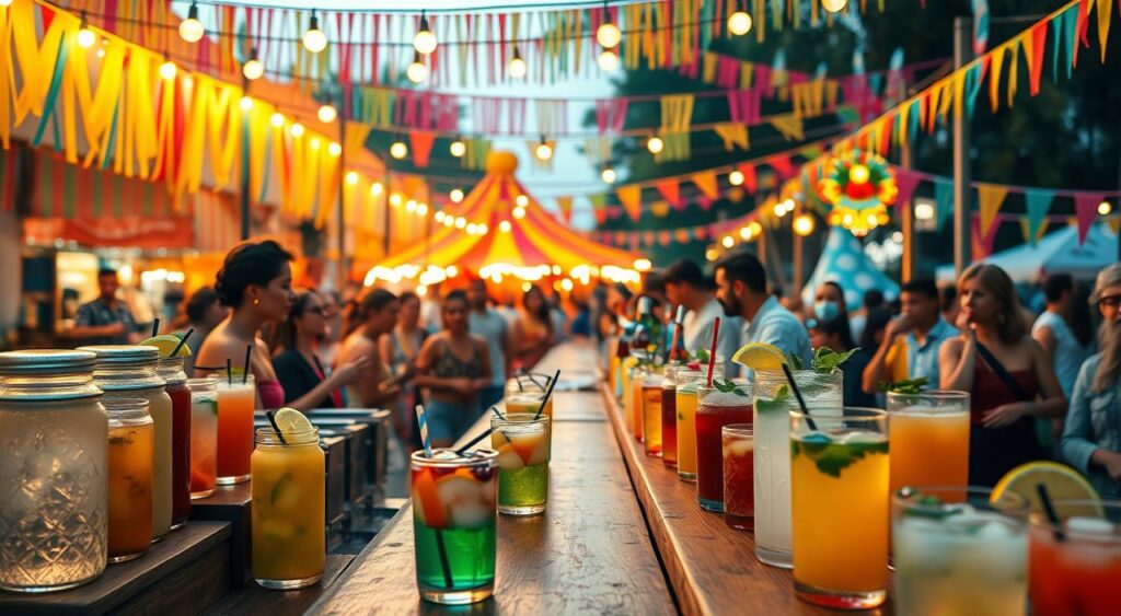 ideias decoração barraca bebidas festa junina simples