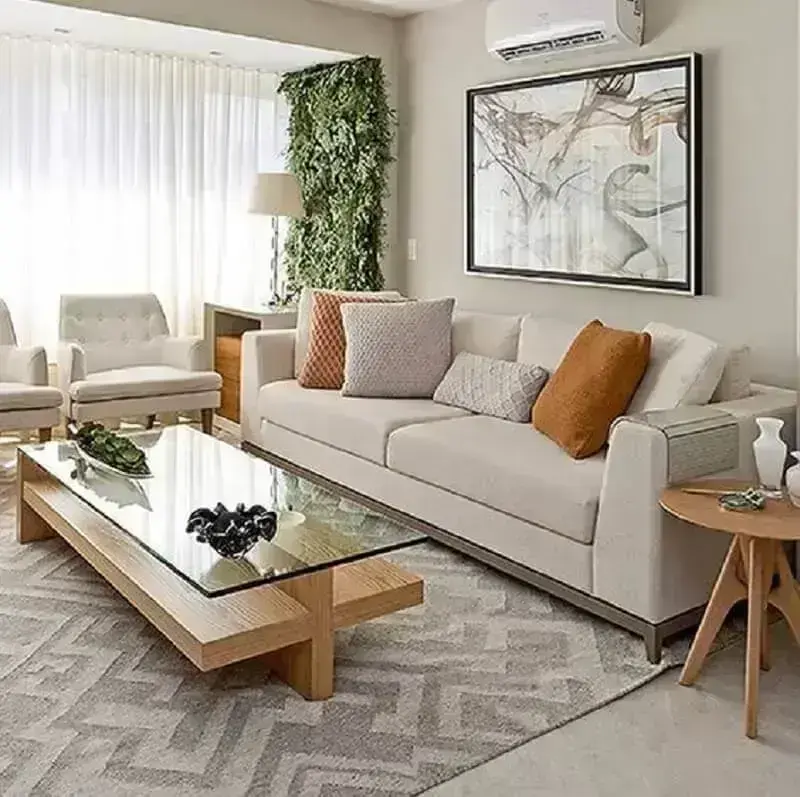 decoração bege e branco