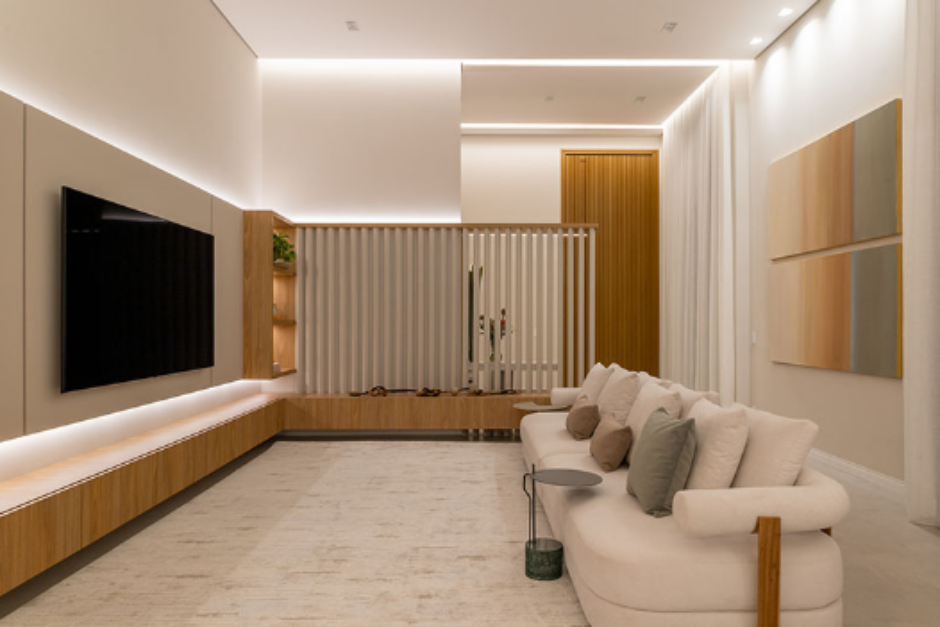 decoração bege e branco