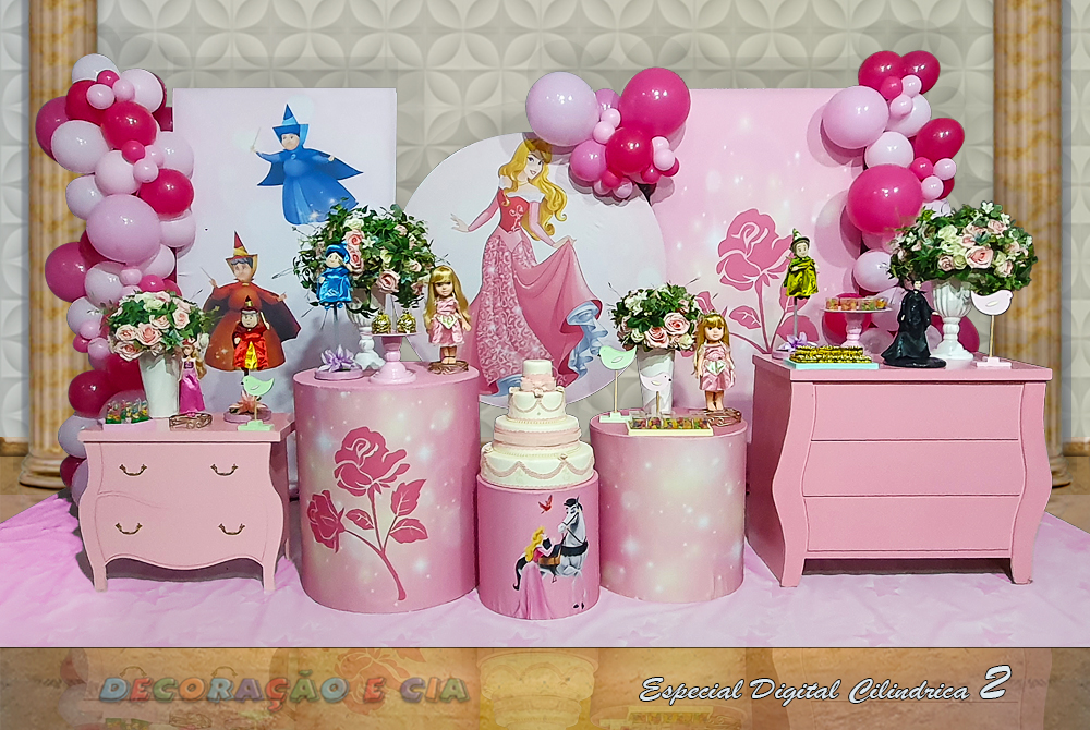 como fazer painel de festa bela adormecida