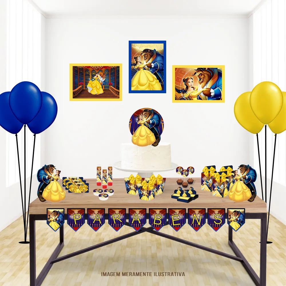 decoração bela e a fera