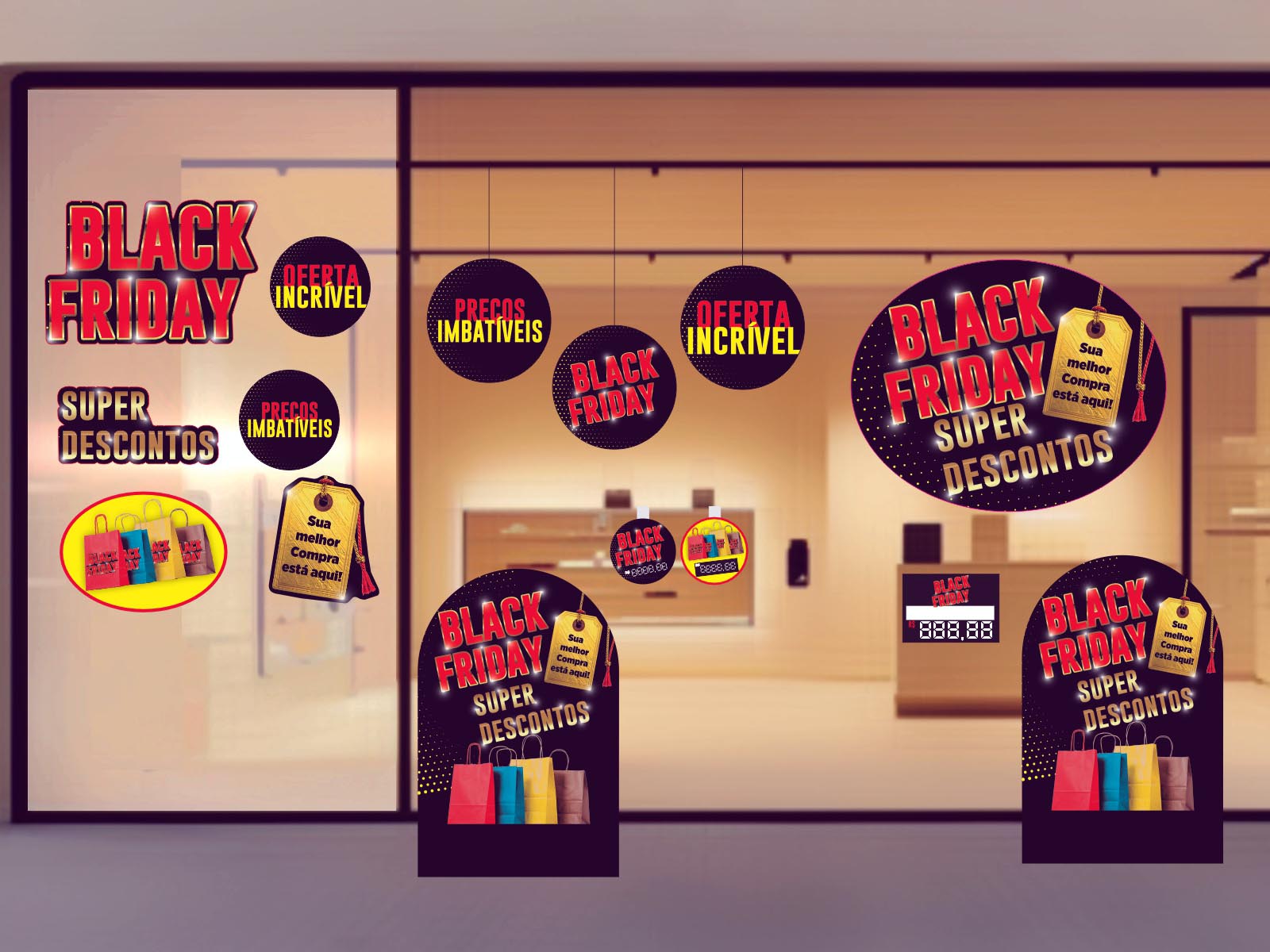 Guia Completo de Adesivos para Vitrines de Black Friday