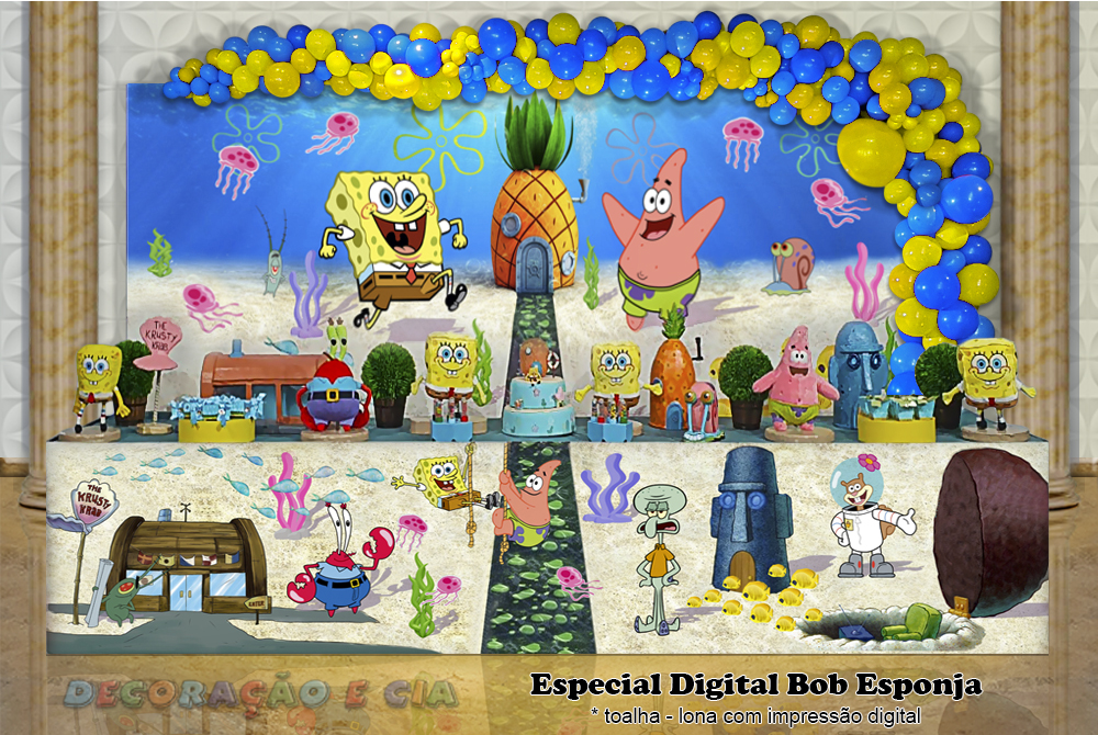decoração bob esponja