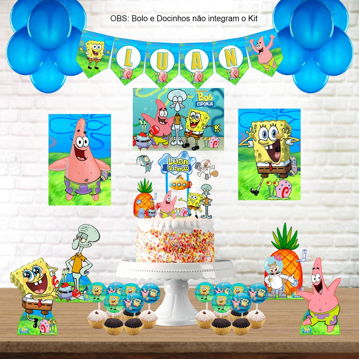 decoração bob esponja