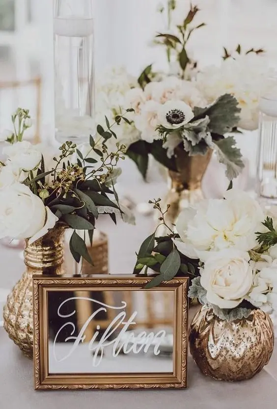 decoração bodas de ouro