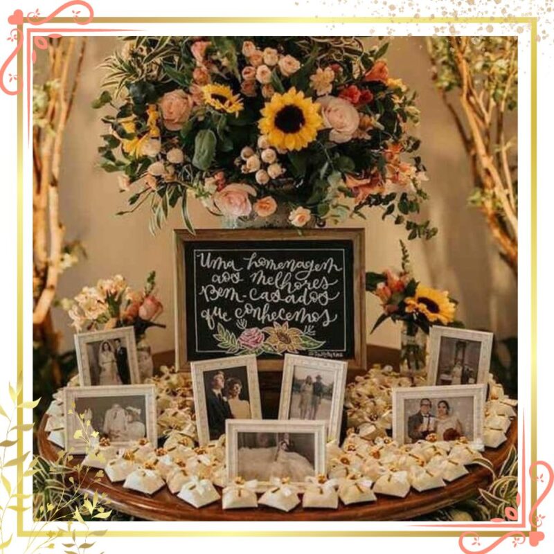 decoração bodas de ouro