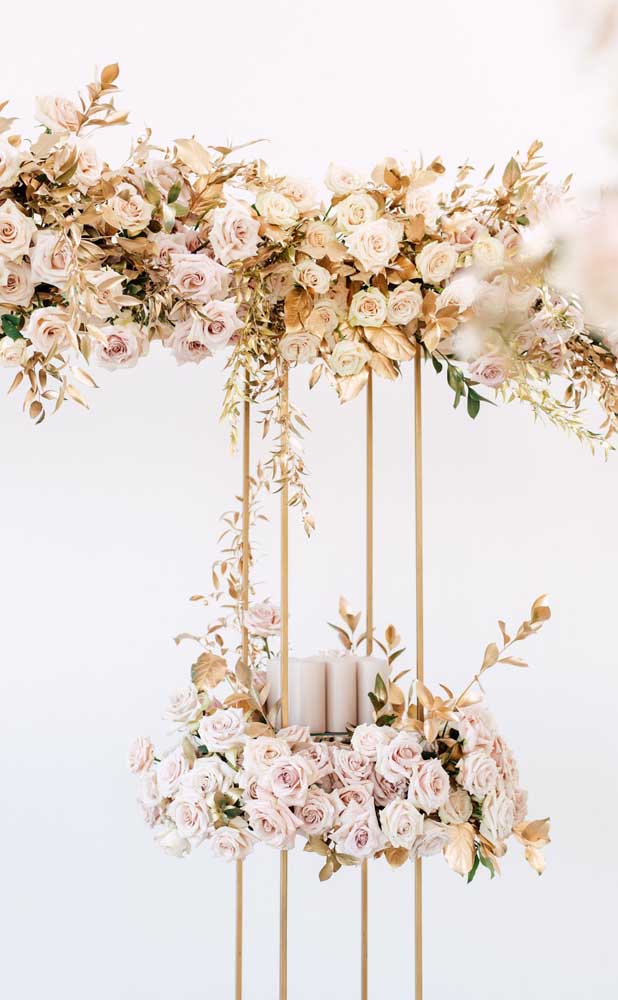 decoração bodas de ouro