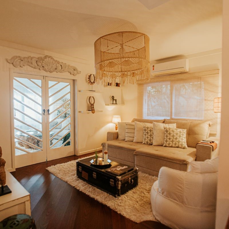 ideias de decoração boho para sala pequena