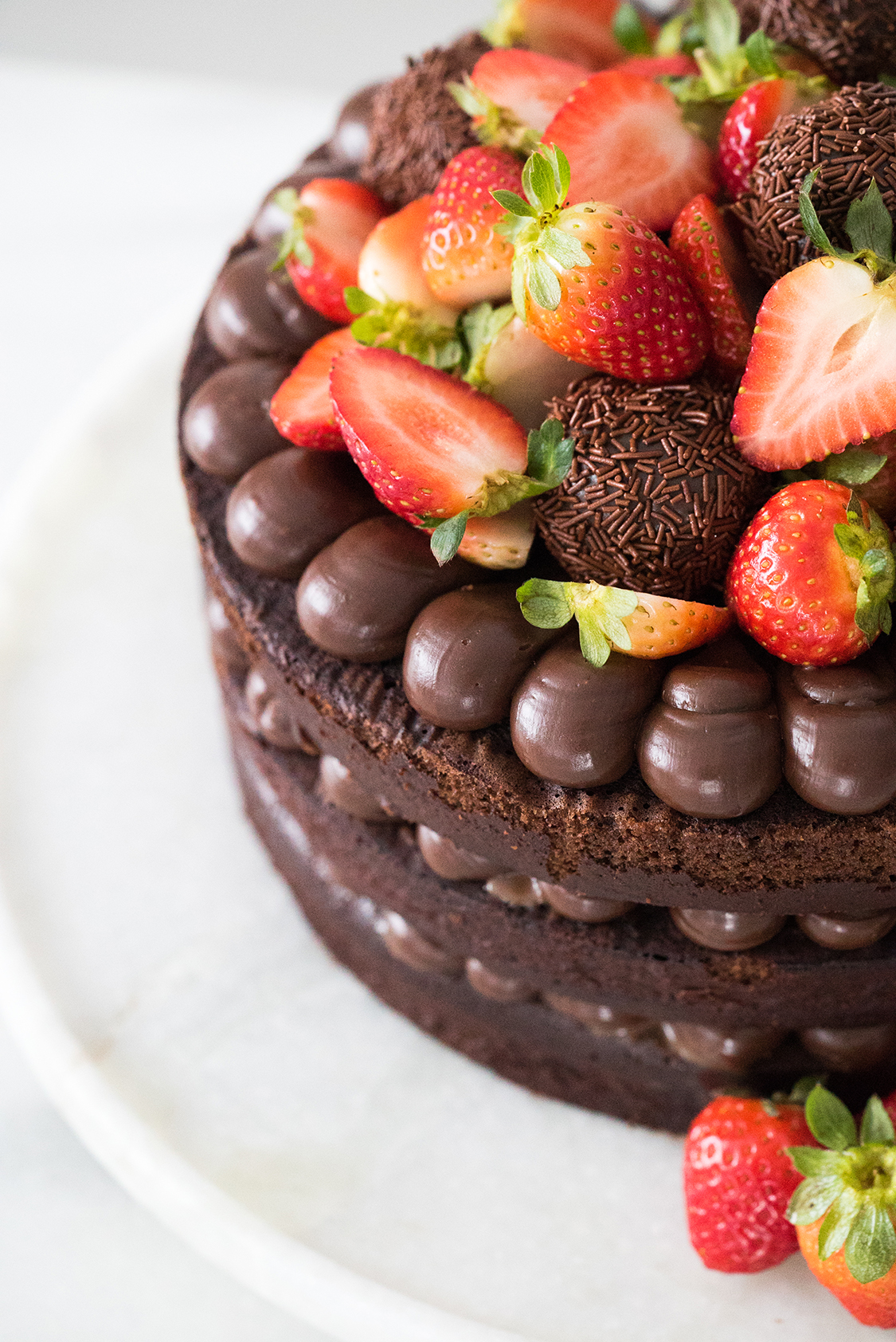 como fazer corte em leque morango para bolo