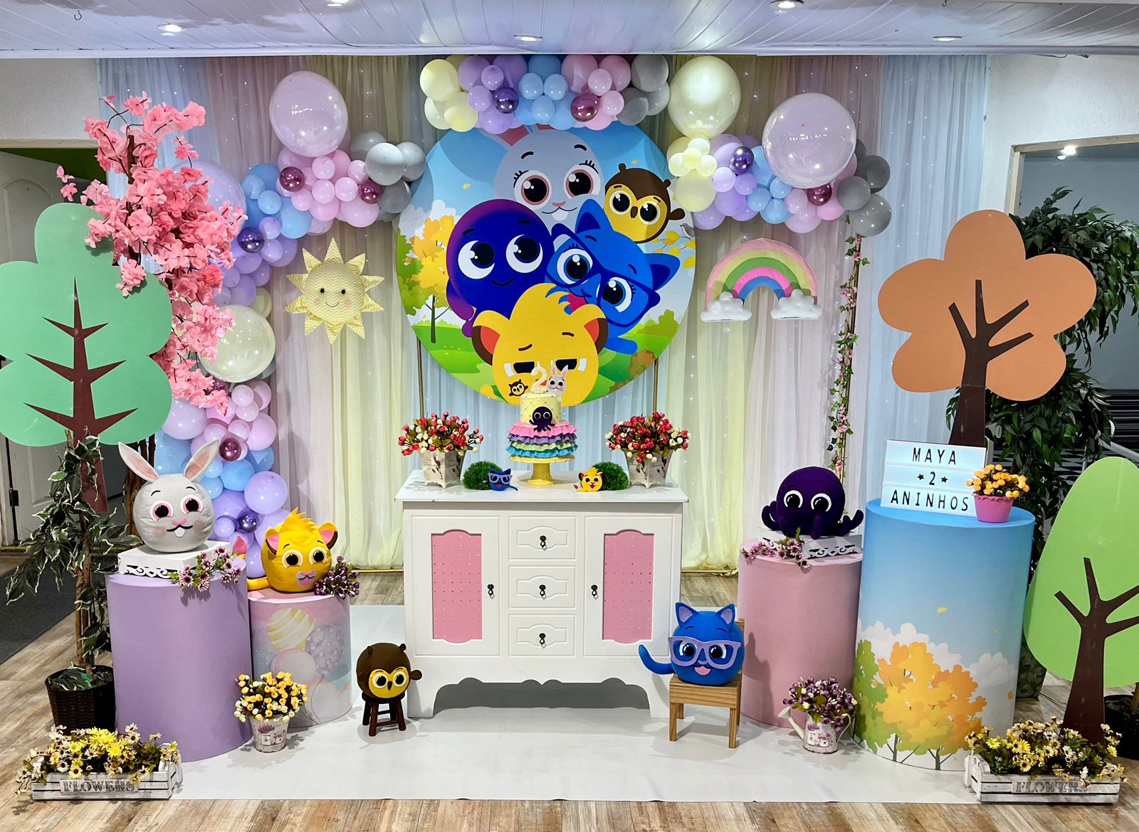 decoração bolofofos 1 ano