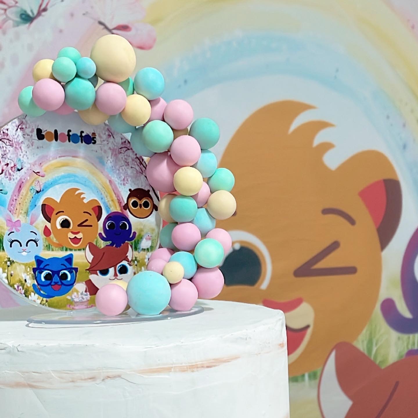 decoração bolofofos 1 ano