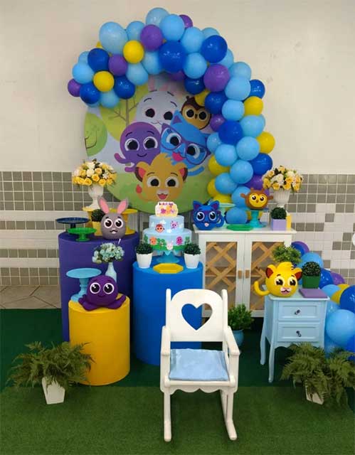 decoração bolofofos masculino simples