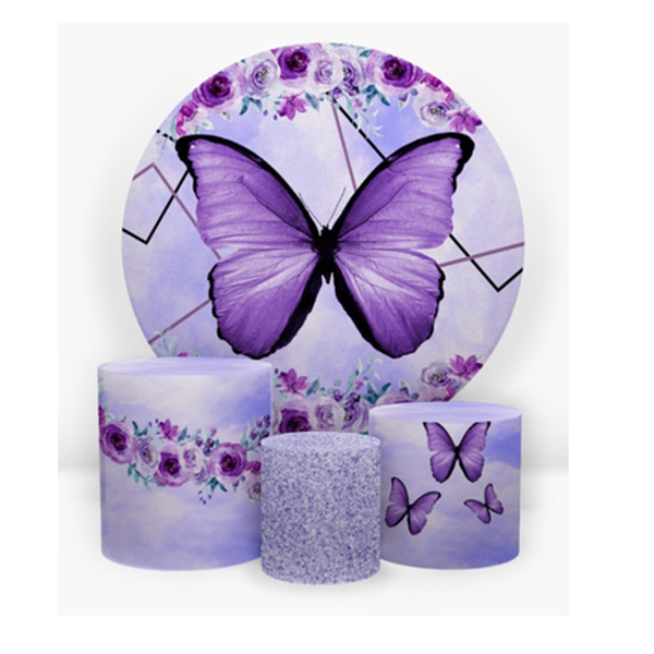 decoração borboleta lilas