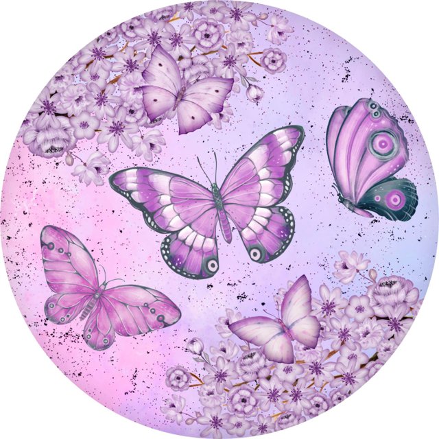 decoração borboleta lilas