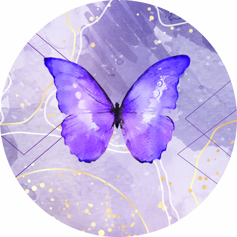 decoração borboleta lilas