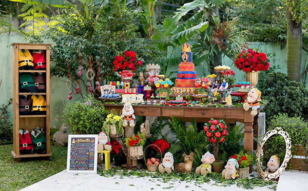 decoração branca de neve