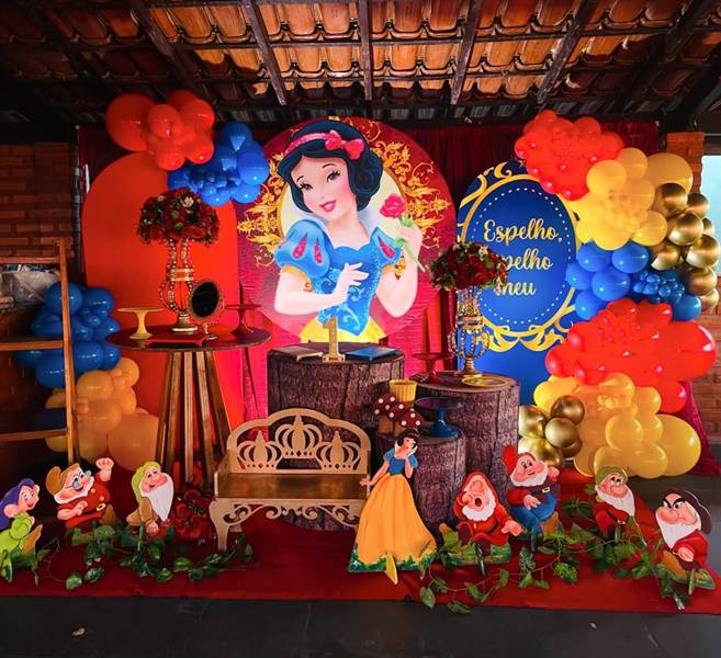 Guia Completo de Cores para Festa Branca de Neve Luxo