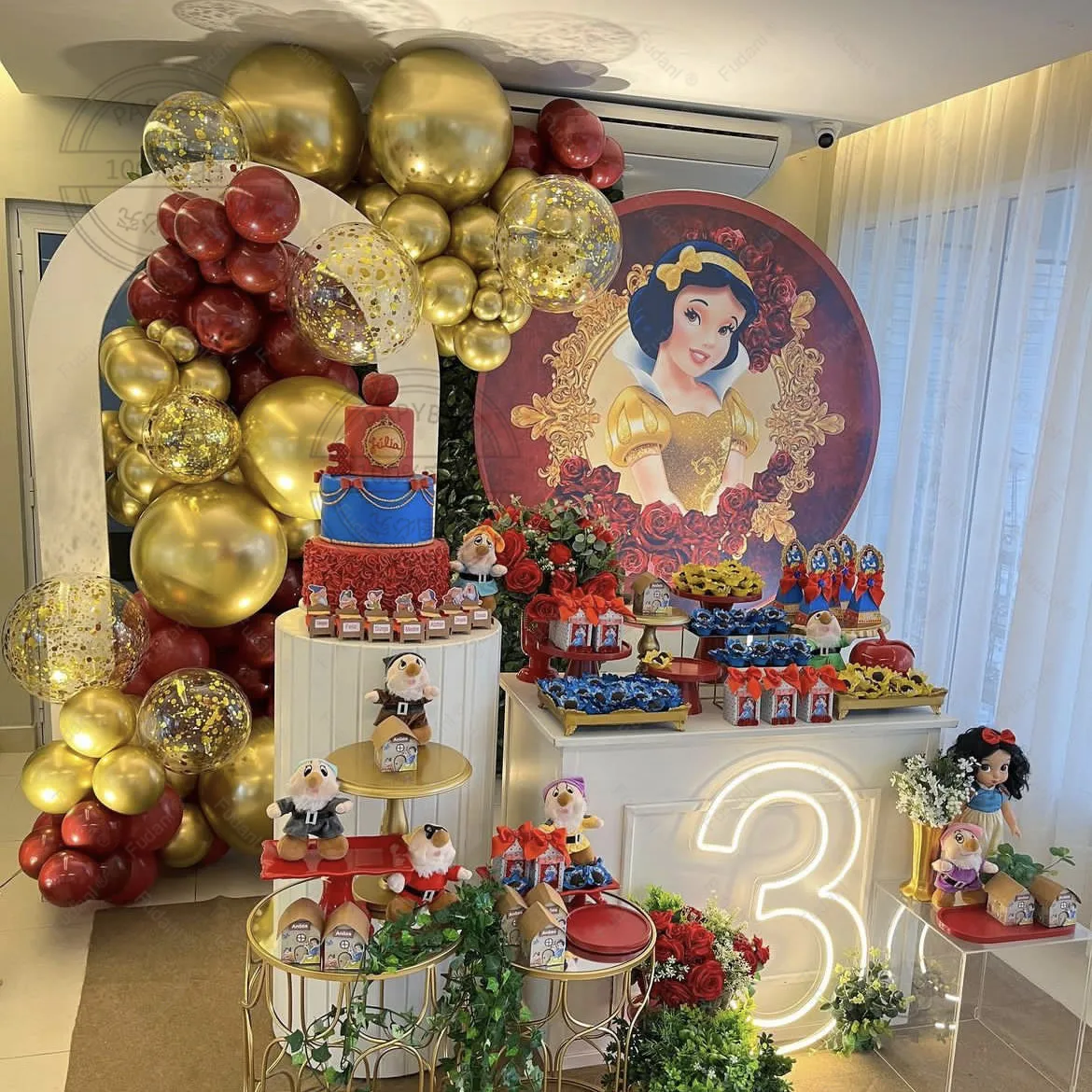 Guia Completo de Cores para Festa Branca de Neve Luxo