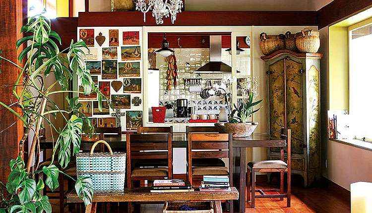 ideias decoração campestre para sala de estar