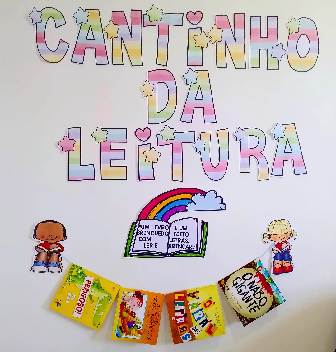decoração cantinho da leitura educação infantil