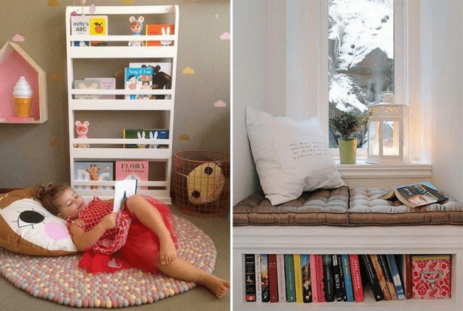 decoração cantinho da leitura educação infantil