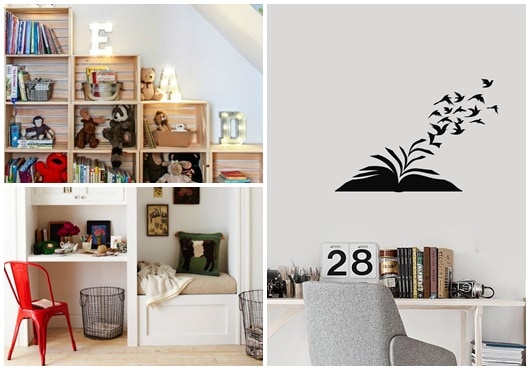 decoração canto de leitura