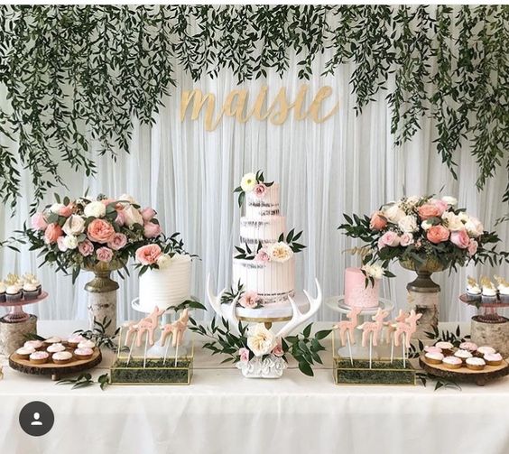 decoração chá de bebê menina