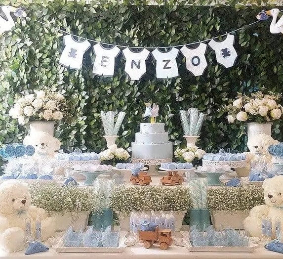 decoração cha de bebe simples