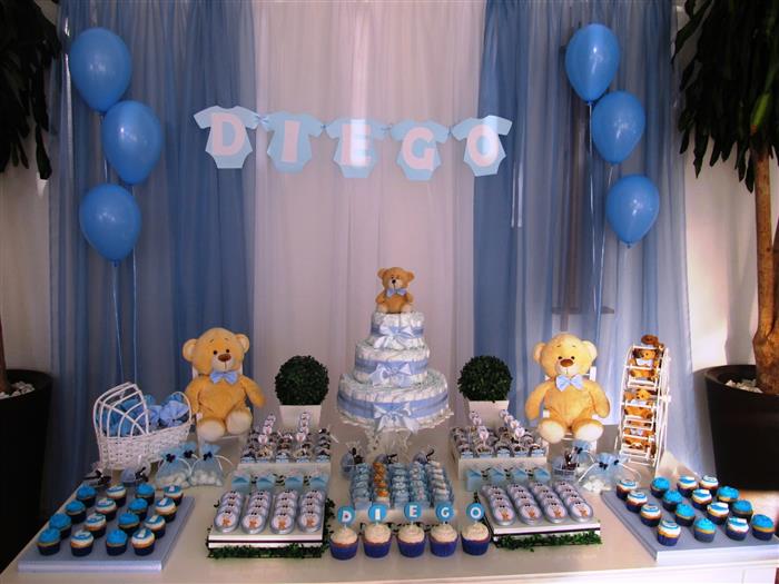 decoração cha de fralda simples