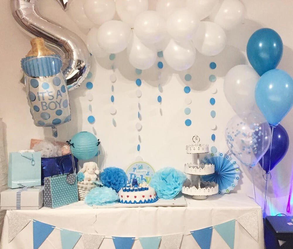 decoração cha de fralda simples