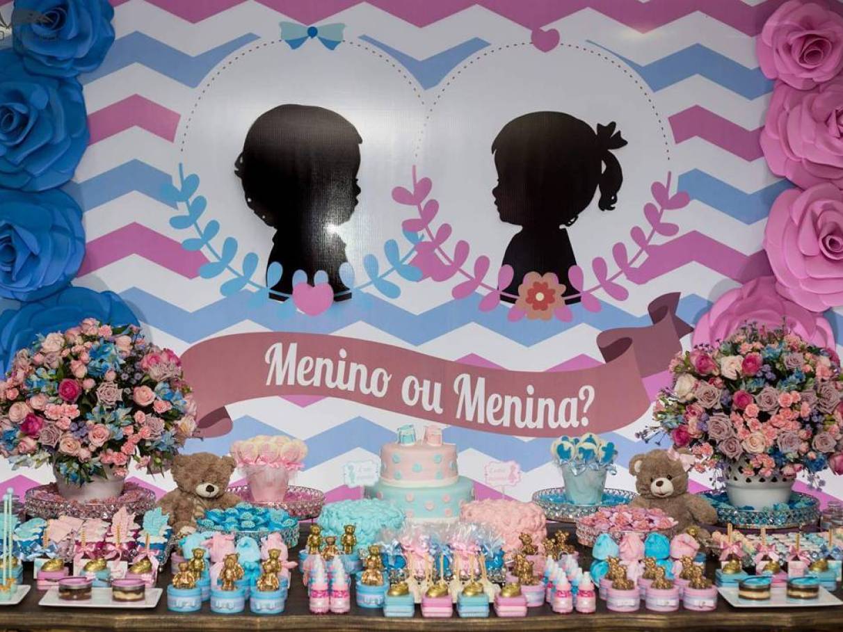 decoração chá revelação